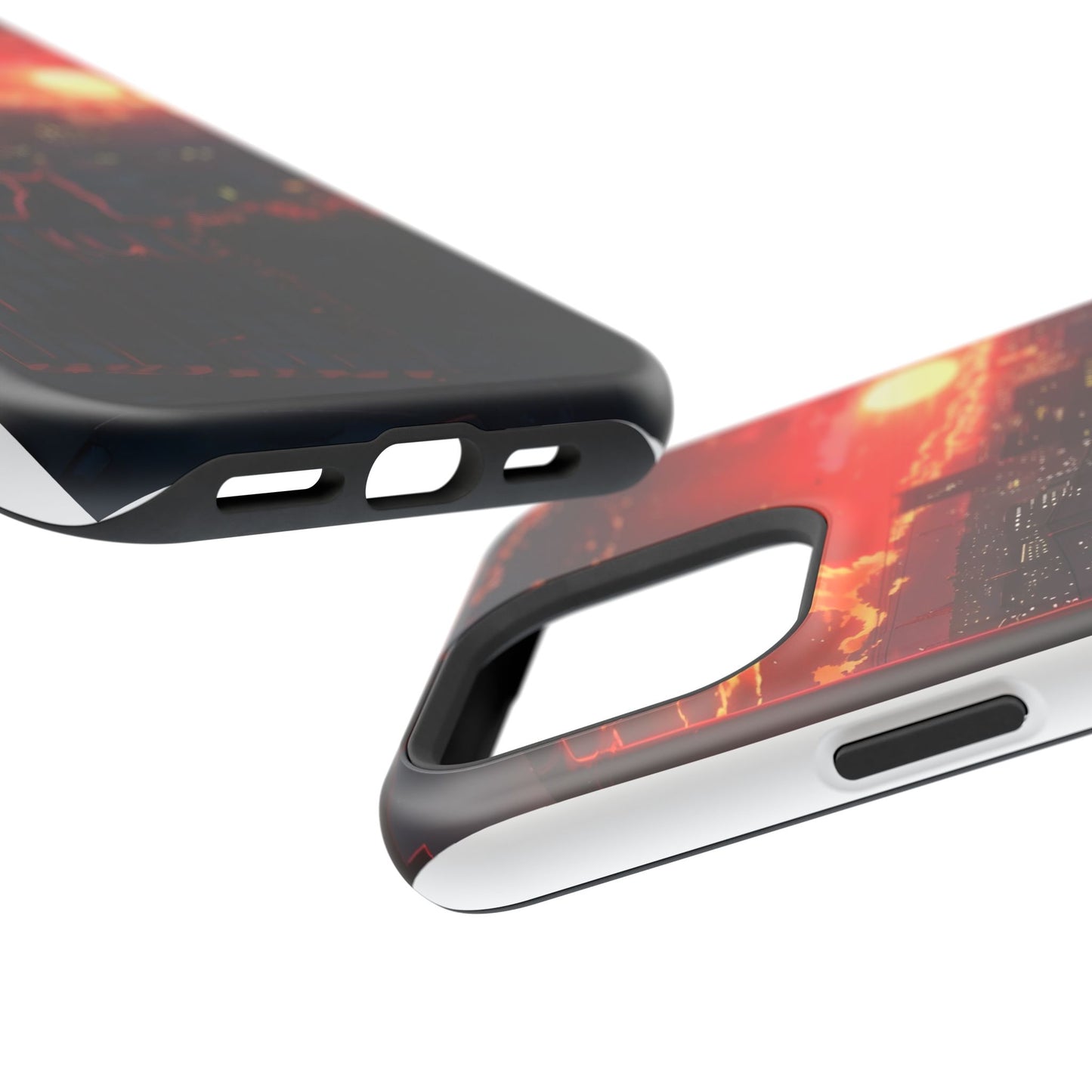 Phone Case — Sunset Cityscape Cat Magnetic Impact-Resistant Case