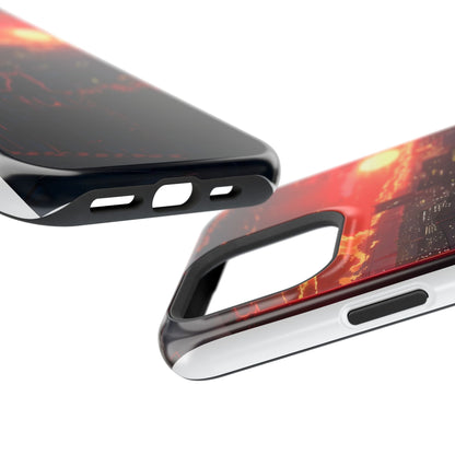 Phone Case — Sunset Cityscape Cat Magnetic Impact-Resistant Case