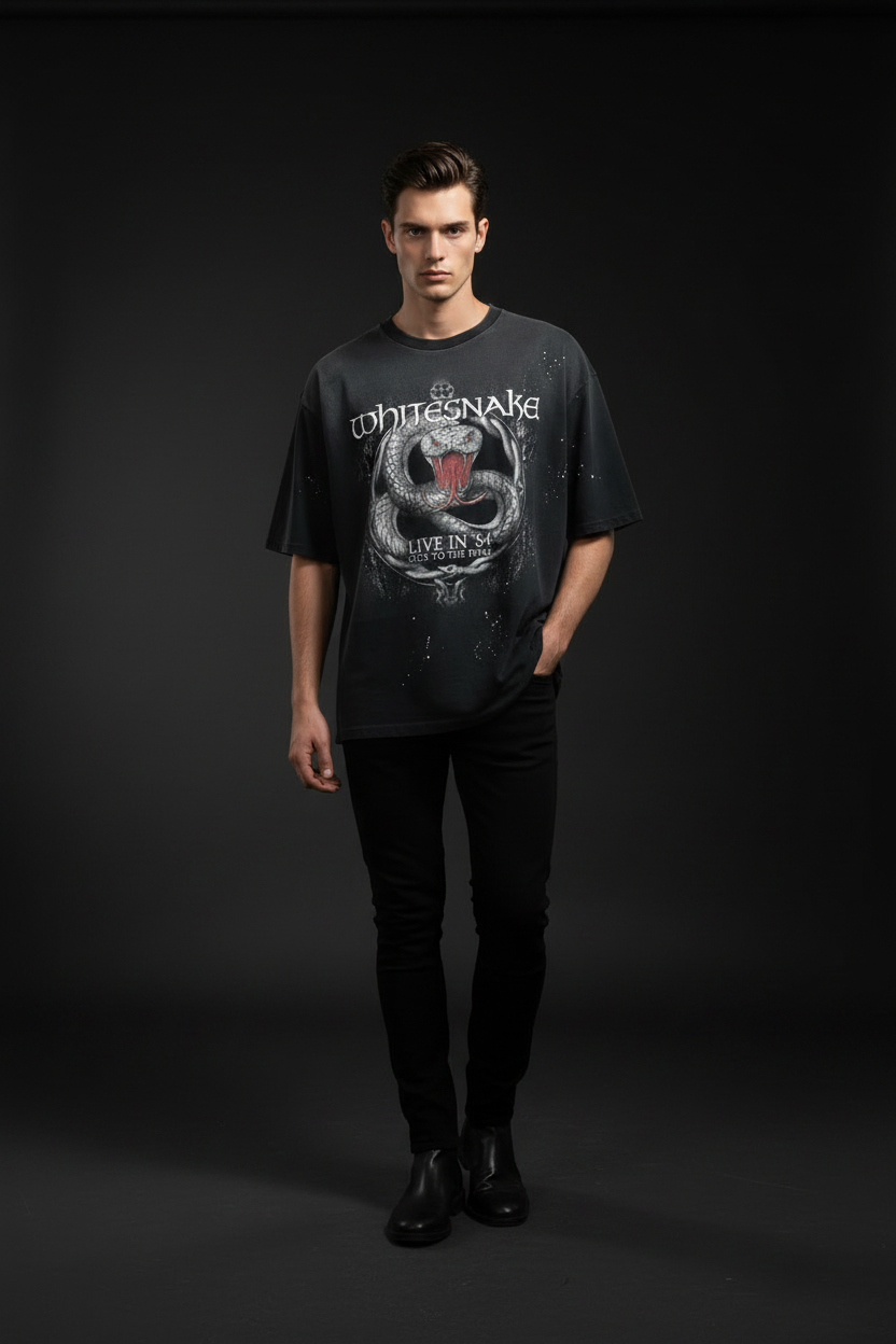 Hand-Frayed Sunfade Paint Splatter T-Shirt
