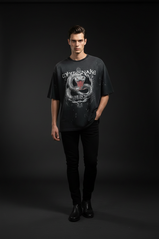 Hand-Frayed Sunfade Paint Splatter T-Shirt