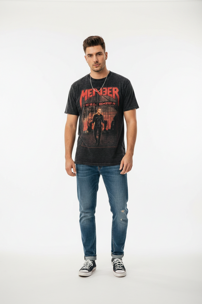 Snow Washed Oversized Cotton T-Shirt