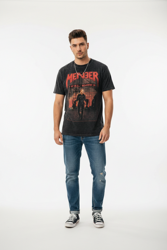 Snow Washed Oversized Cotton T-Shirt