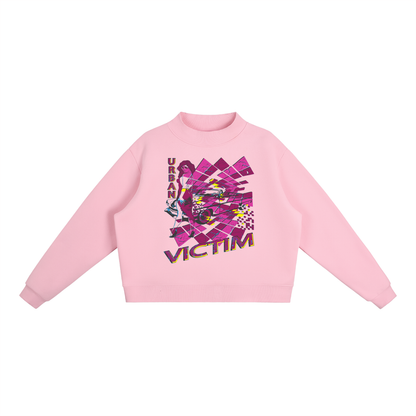Essential Fleece Mock-Neck Crew Sweatshirt