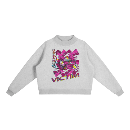 Essential Fleece Mock-Neck Crew Sweatshirt