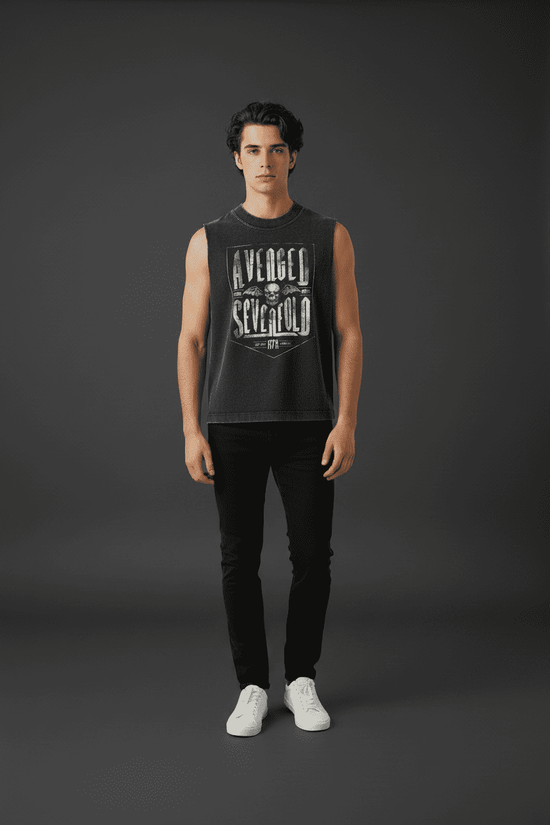  Soft Snow Washed Kids Sleeveless Tank Top Designed001