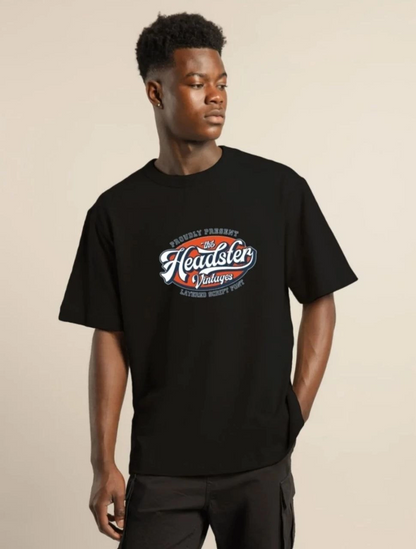 Erkek Baskılı T-Shirt Kısa Kol Bisiklet Yaka Regular Fit Rahat Kalıp Günlük Tişört - Siyah