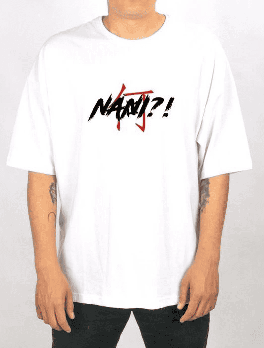 Erkek Kısa Kol Yazlık Tişört Bisiklet Yaka Baskılı Oversize T-Shirt - Beyaz