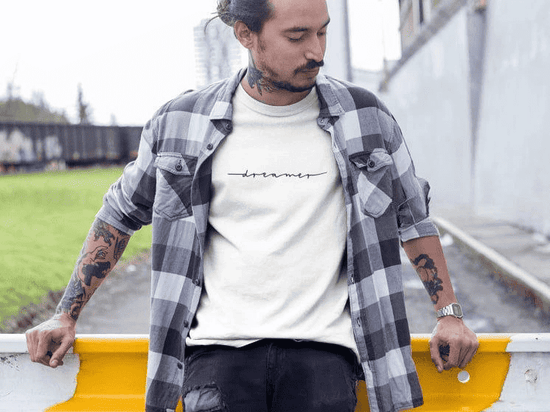 Erkek Tişort Bisiklet Yaka Baskılı Kısa kol T-Shirt - Beyaz