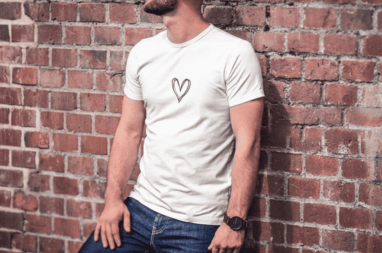 Erkek Kısa Kol Yazlık Tişört Bisiklet Yaka Baskılı Oversize T-Shirt - Beyaz