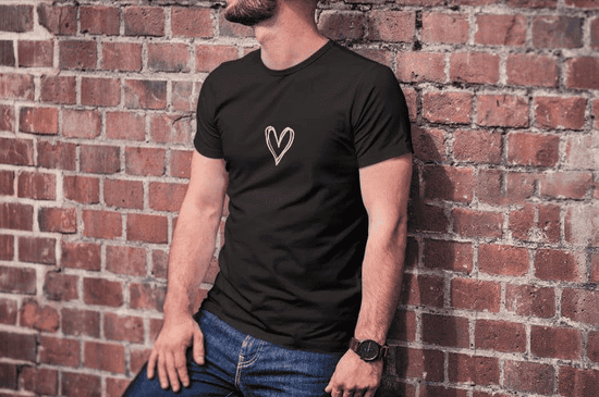Erkek Kısa Kol Yazlık Tişört Bisiklet Yaka Baskılı Oversize T-Shirt - Siyah