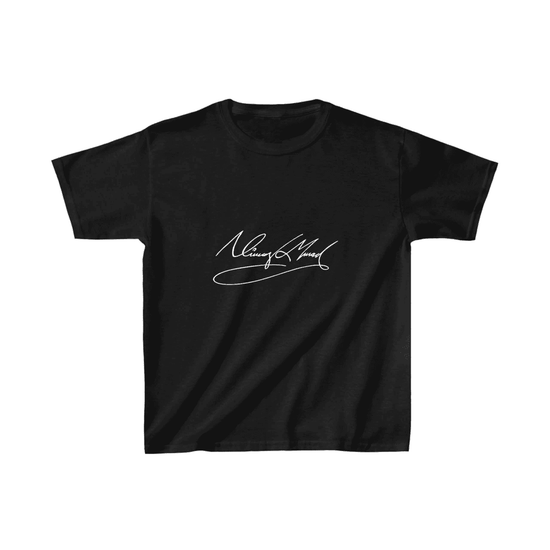 Unisex Çocuk Baskılı T-Shirt - Siyah
