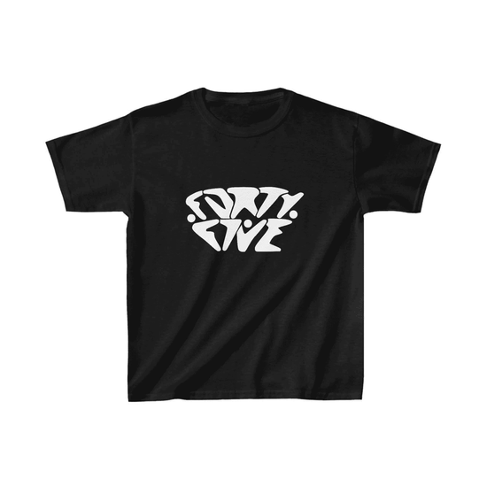 Unisex Çocuk Baskılı T-Shirt - Siyah