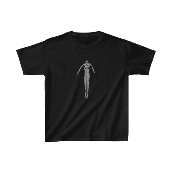 Unisex Çocuk Baskılı T-Shirt - Siyah