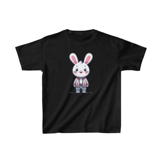 Unisex Çocuk Baskılı T-Shirt - Siyah