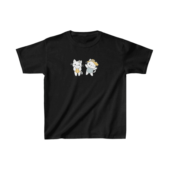 Unisex Çocuk Baskılı T-Shirt - Siyah