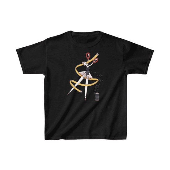 Unisex Çocuk Baskılı T-Shirt - Siyah