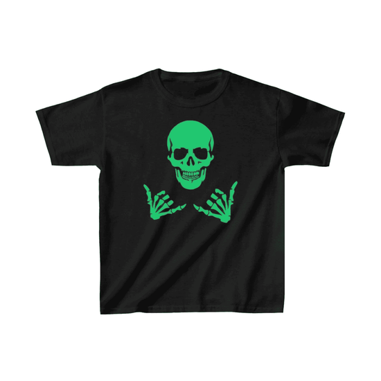 Unisex Çocuk Baskılı T-Shirt - Siyah
