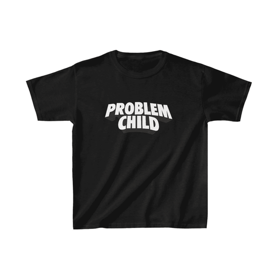 Unisex Çocuk Baskılı T-Shirt - Siyah