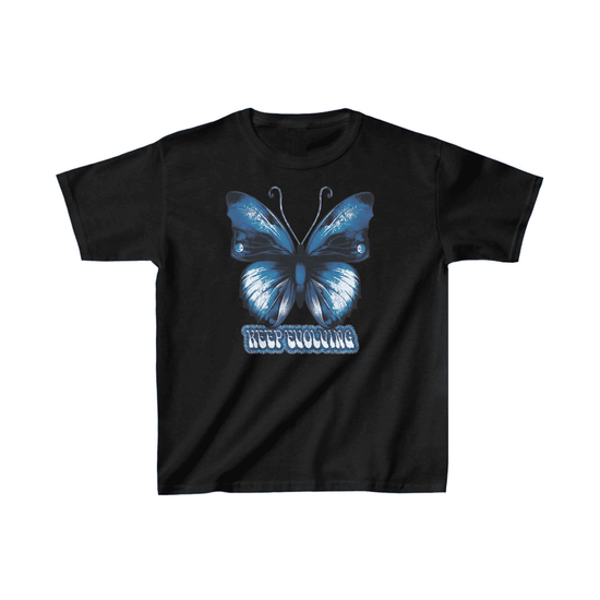 Unisex Çocuk Baskılı T-Shirt - Siyah